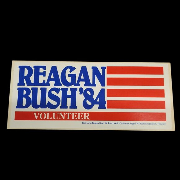 Reagan Bush 84 Presidential Campaign Volunteer Veterans Vote Sticker Lot NOS - Picture 5 of 7